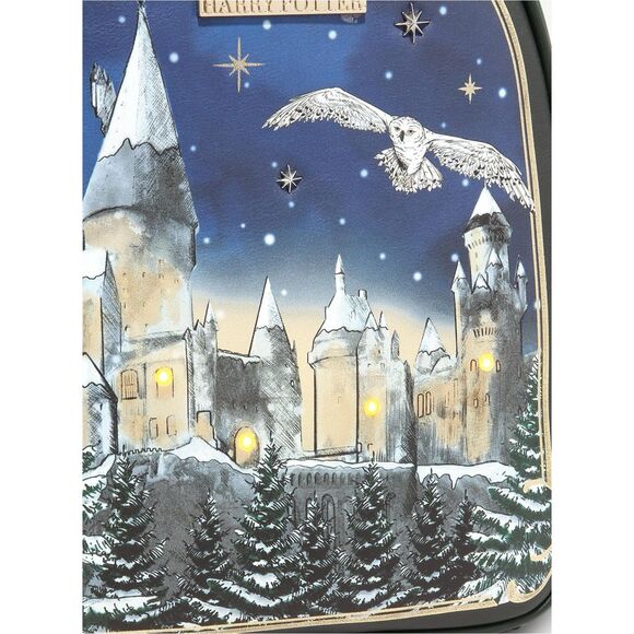 Harry Potter Snowy Hogwarts Scene Light-Up Mini Backpack main image 5